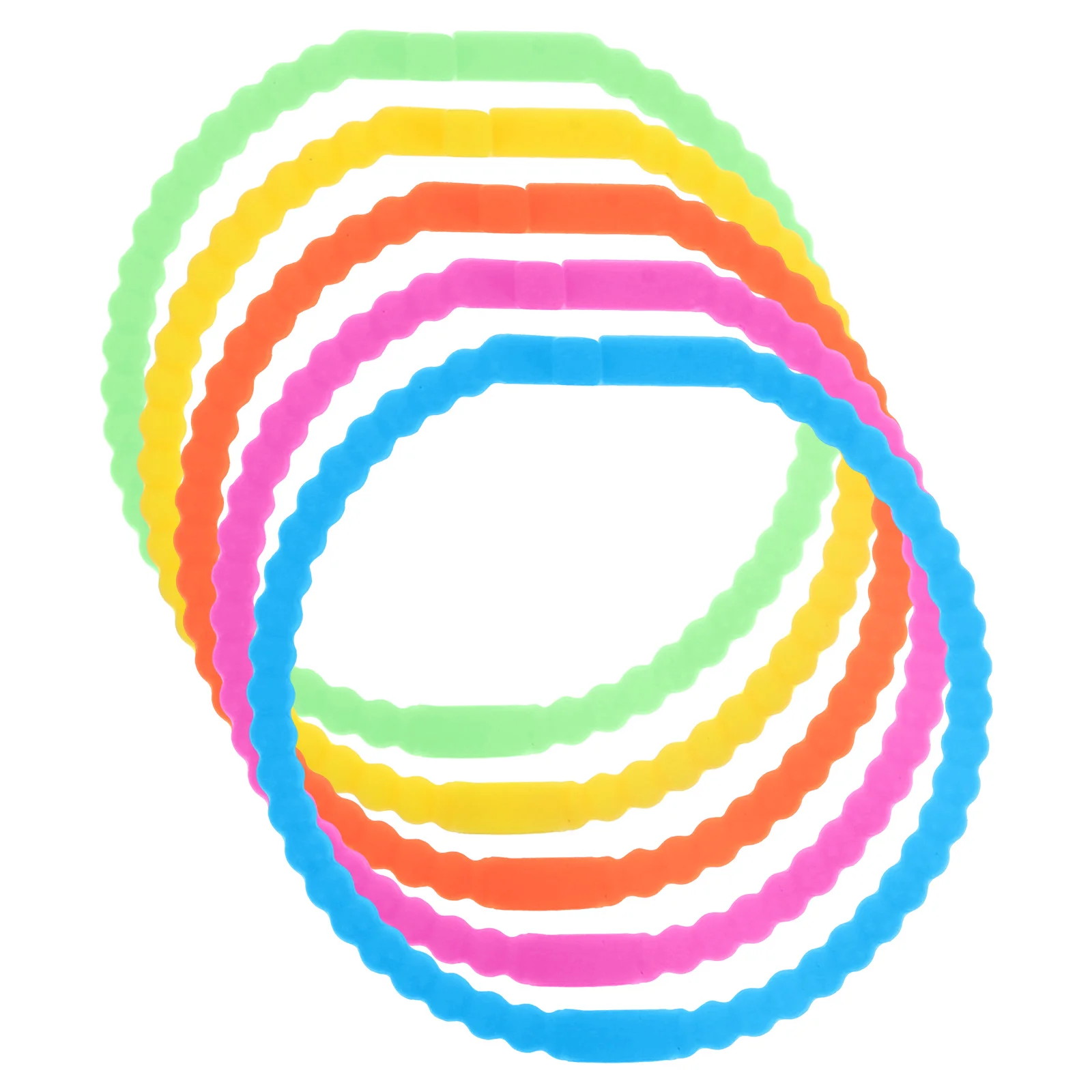 

5 Pcs Colorful Bracelets Wristbands Wraps Hand Straps Elastic Water Proof Child