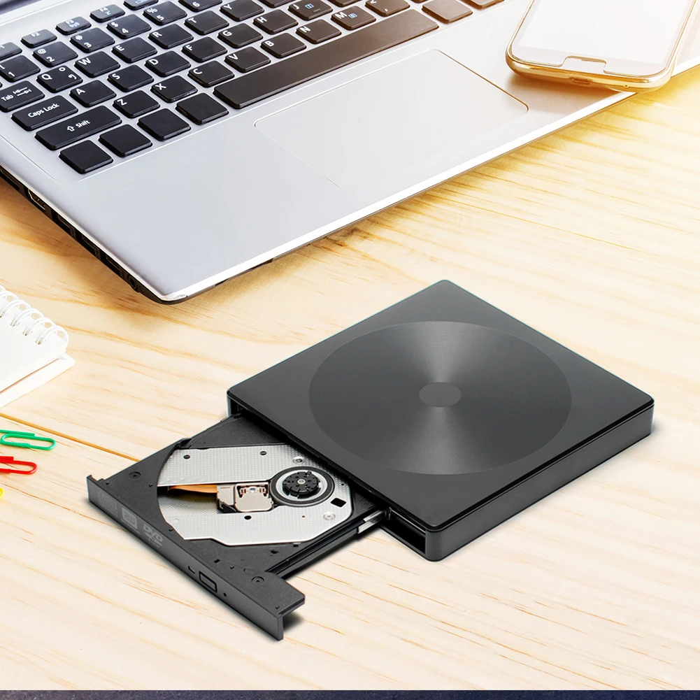 PC,ラップトップ,デスクトップ用のUSB 12.7付き外付けDVDプレーヤー,3.0mm,タイプC,CD-ROM