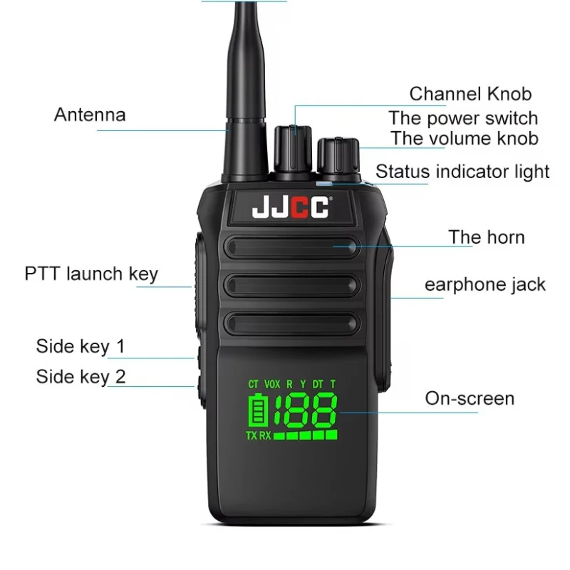 2 قطعة جهاز اتصال لاسلكي مقاوم للماء المهنية IP67 راديو Vhf Uhf 10 واط طويلة المدى اتجاهين راديو 199CH تخاطب لاسلكي Larga Distancia