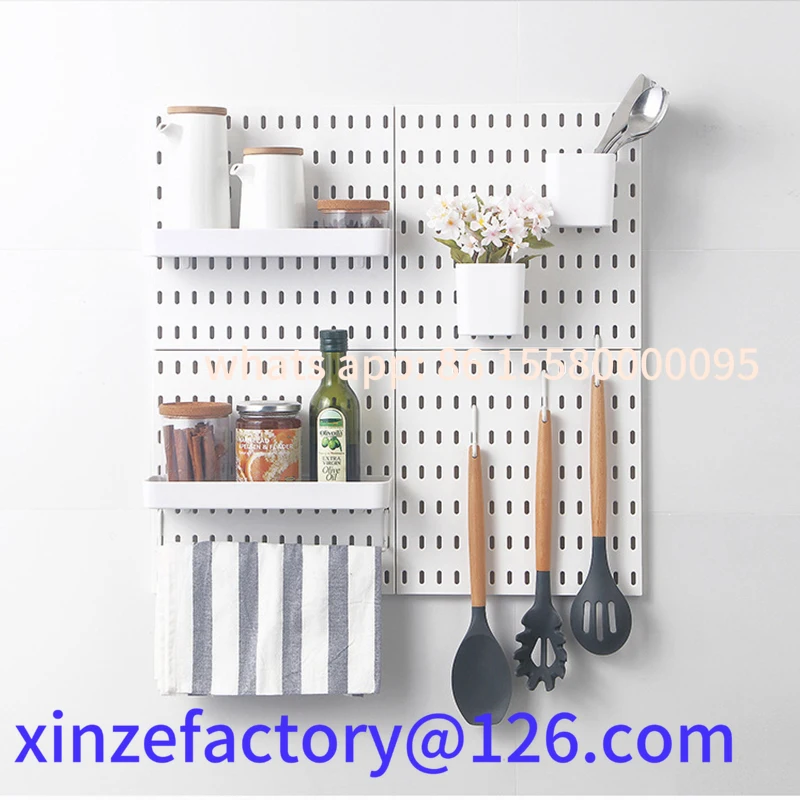 

Customizable kitchen organization without drilling, hangers, storage hooks, wall storage
