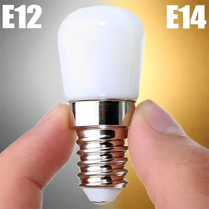 20/1Pcs LED Refrigerator Lamp E14 E12 Mini Night Light Bulb 220V LED Refrige Tubes Screw Bulb For Display Cabinet Home Lighting