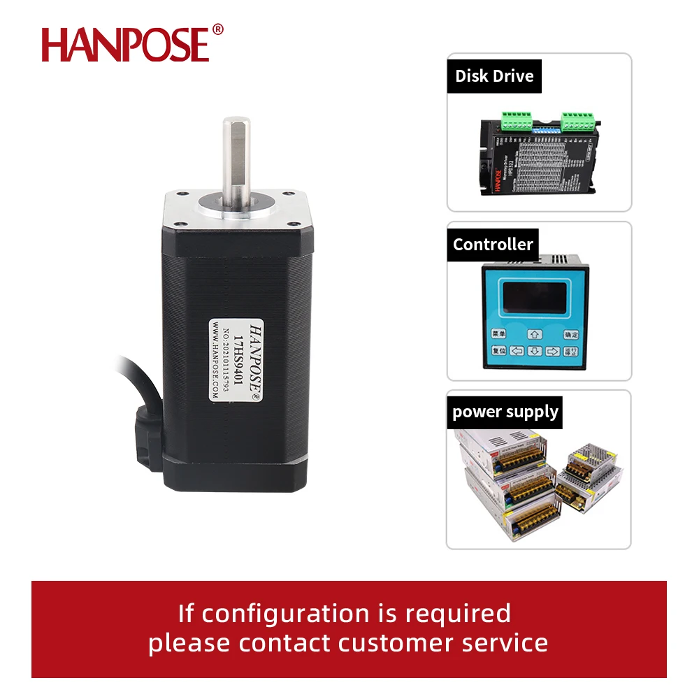 1pcs nema17 stepper motor 80mm 2.8A 90N.CM 17HS9401 4 wire 1.8 degree hybrid CNC milling machine stepper motor