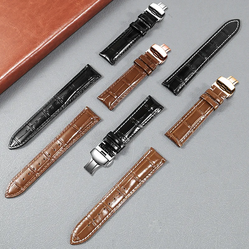 Universal Genuine Leather Watch Band For Men And Women 12/13/14/15/16/17/18/19/20/21/22/23/24mm