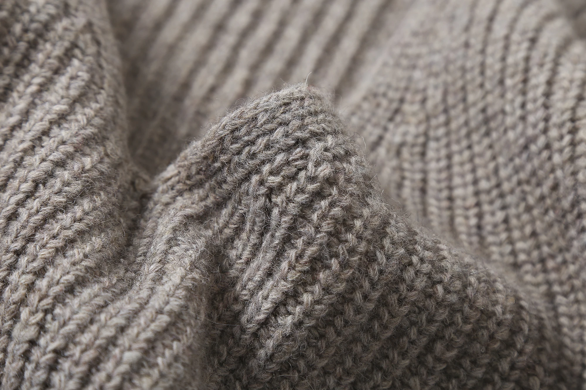 Ethereal MD 2023 autumn new style of French casual slouchy wool blend reverse stitch V-neck knitwear