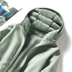 Women Zip Up Hoodie Harajuku Korean Kawaii Fashion Reversible Varsity Jackets Men Polar/Coral Fleece Sweatshirt Women Coats