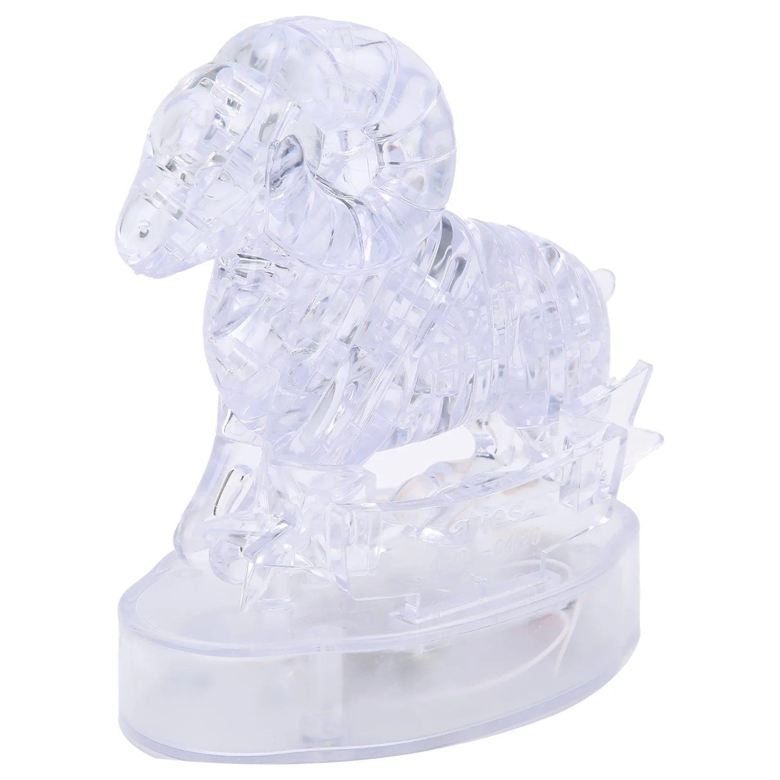 DIY Constellations Crystal Puzzle Three Dimensional Puzzle Jigsaw with LED Light Decoration(Aries )