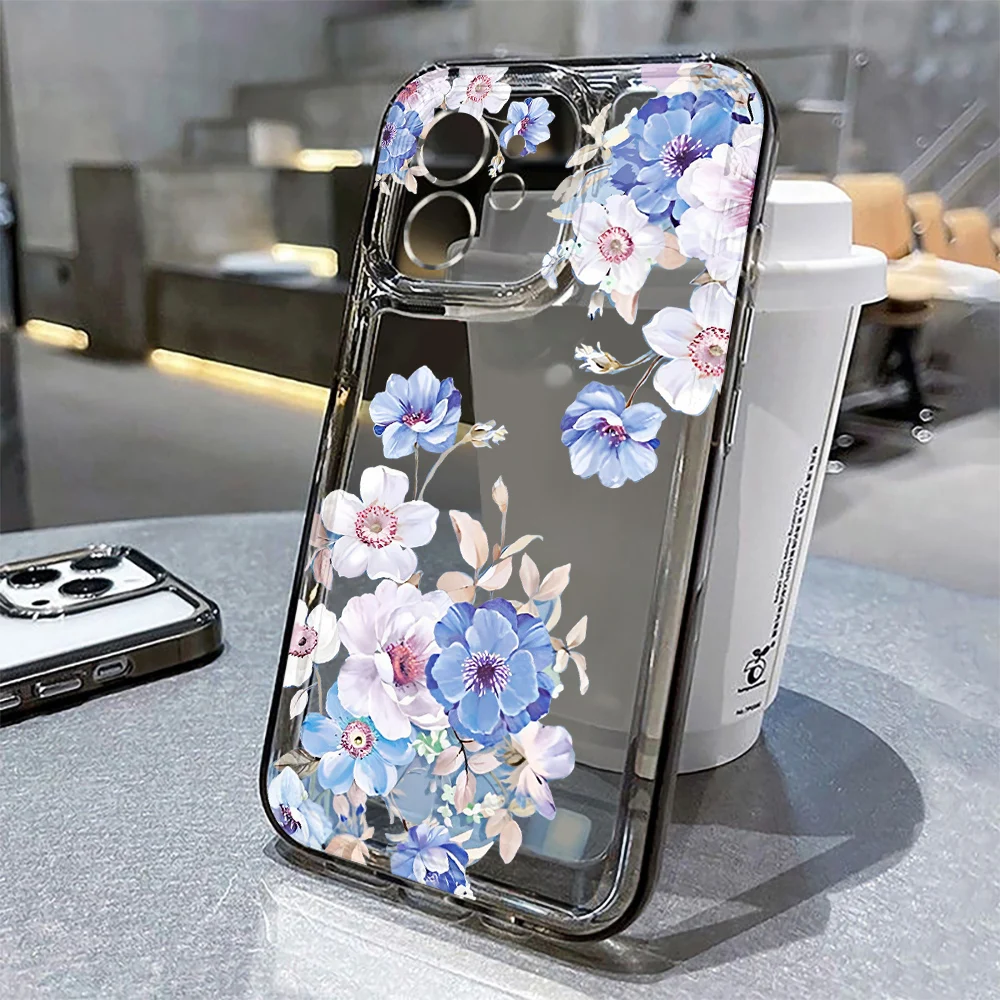 Flower Clear Case For iPhone 17 Pro Max Cases iPhone 11 15 12 13 14 16 Pro Max Case 17 Air 17proMax iPhone17 Cover Funda Bumper - Image 2