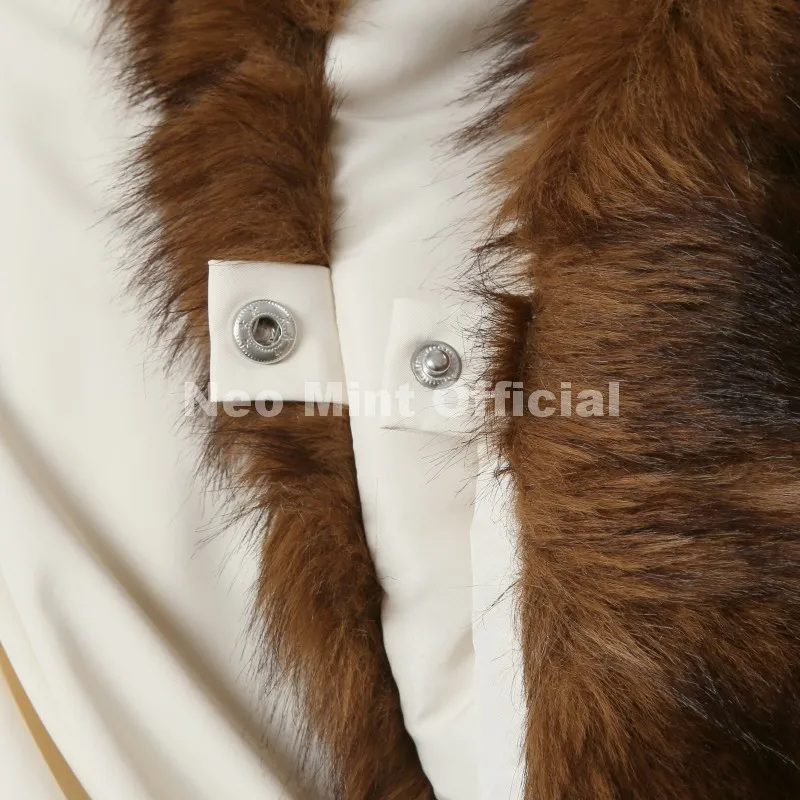 Neo Mint 2026 Winter Luxury Fur Collar Puffer Parka Jacket Women Warm Padded Quilted Coat Iconic Fashion Girls Outerwears