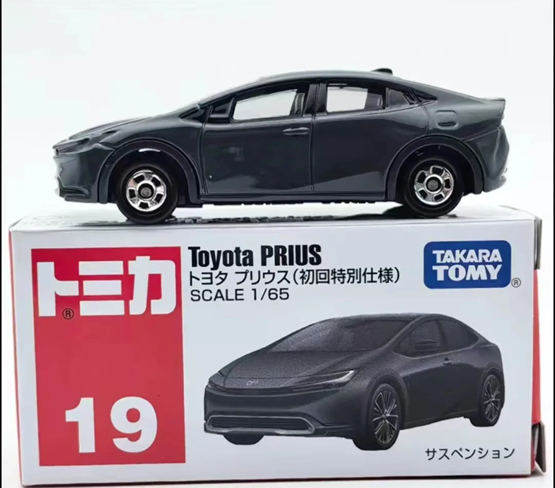 TAKARA TOMY Tomica-Coche de juguete de aleación modelo Toyota Prius 1/65, vehículo de Motor fundido a presión, regalo de cumpleaños y Navidad para niño, NO.19