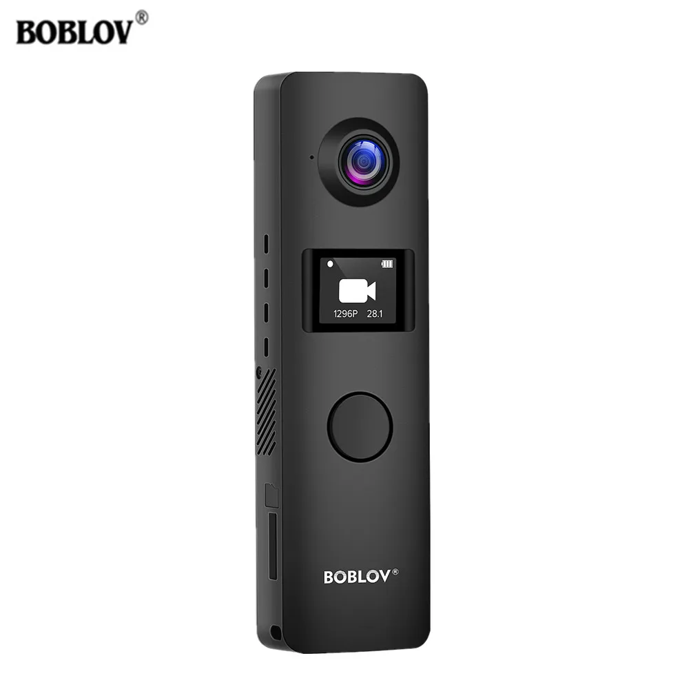 BOBLOV C19 Small Body Camera 1080P Wifi Mini Body Camera External Memory Supported with OLED Screens 4Hours Recording Mini Cams