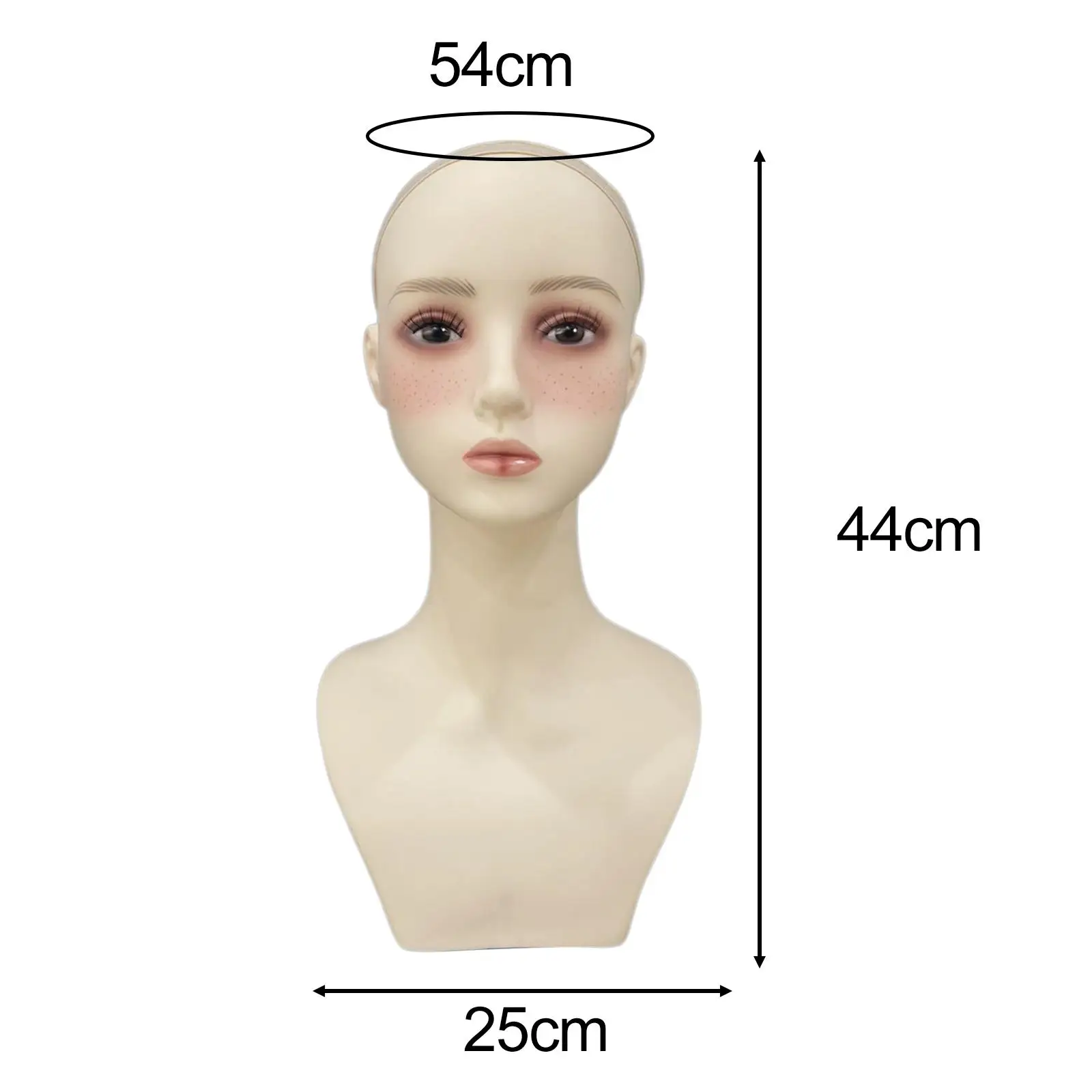 Female Mannequin Head Multipurpose Cosmetology Sturdy Mannequin Head for Wig Making Making Display Hair Styling Hats Eyeglasses