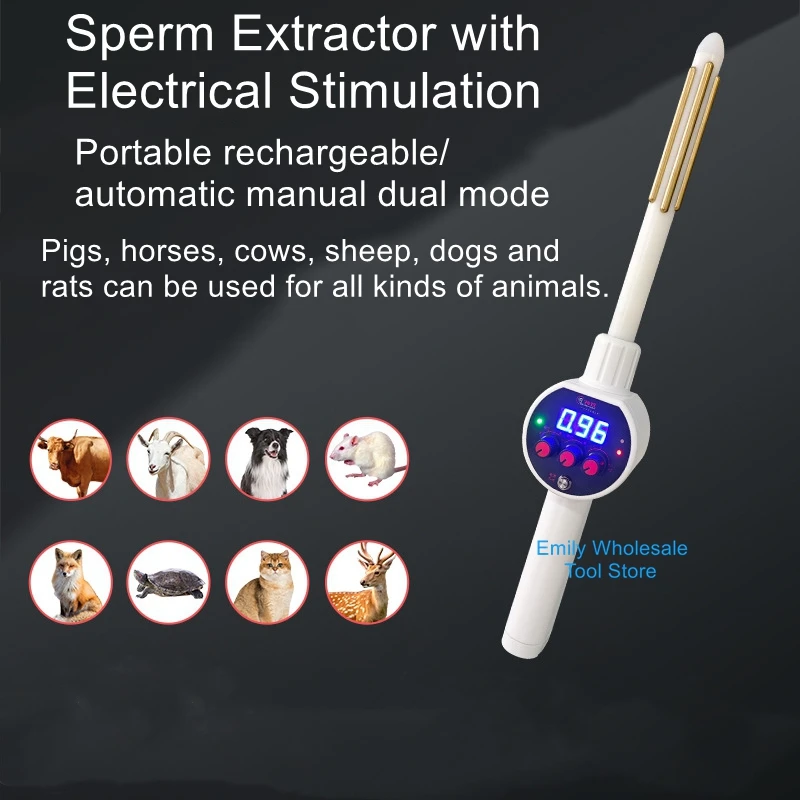 Portable Animal Electrosperm Collector Animal Artificial Breeding Instrument Pigs Cattle Sheep Fox Mice Monkey Panda Dogs