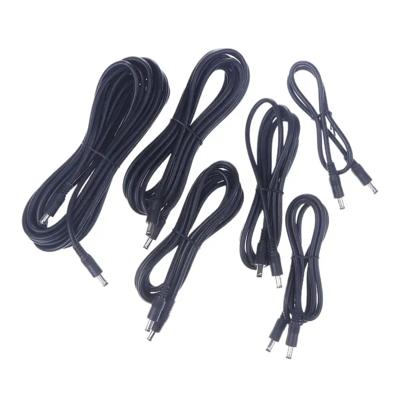 DC5521 To DC5521 Cable Cord 18AWG DC5.5mm X 2.1mm Male Plug To Male Power Supply Adapter Wire For LED Light Speaker J60A