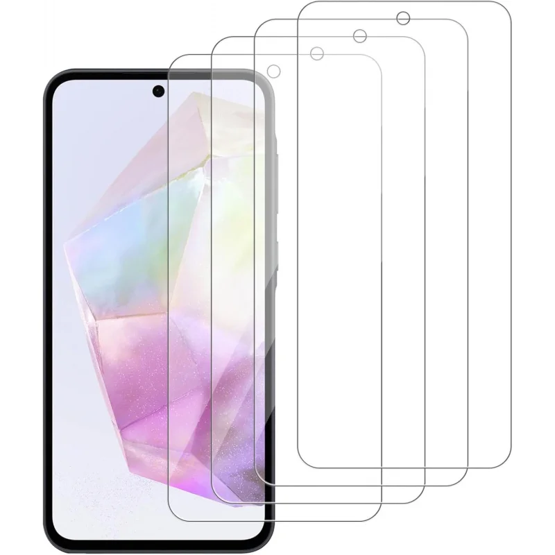 

4 Pack For Samsung Galaxy A35 5G / Galaxy A55 5G 6.6 Inches 9H Hardness-HD Screen Tempered Glass, Scratch Resistant