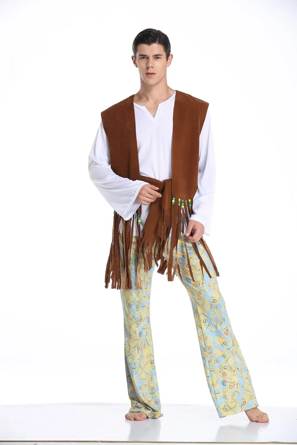 أزياء الهالوين للزوجين البالغين أزياء الهالوين للأميرة القبلية الهندية الهيب هوب هامشية للرجال والكبار