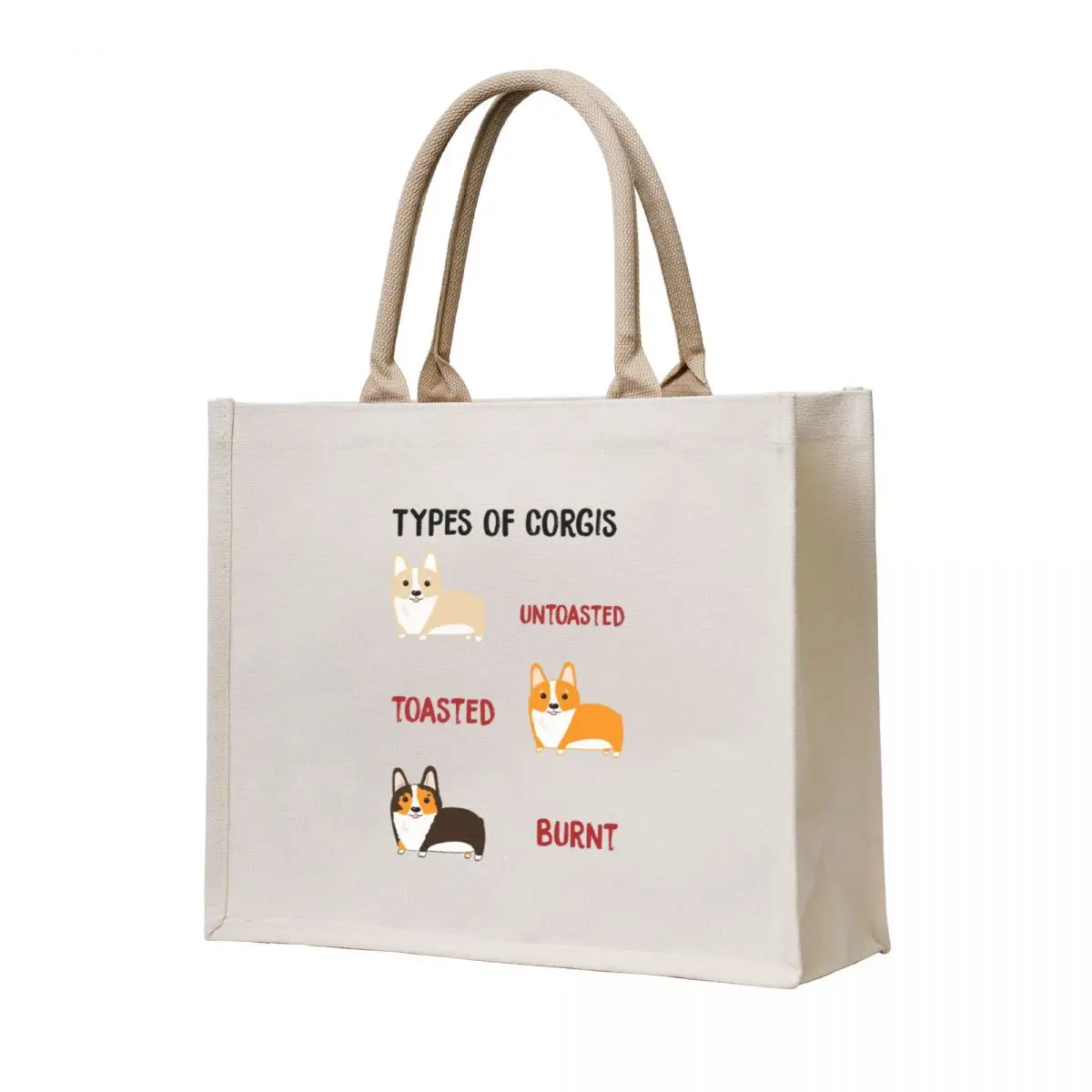 

Types of Corgis Tote Bag Canvas stote bag ecological bags cute tote bag