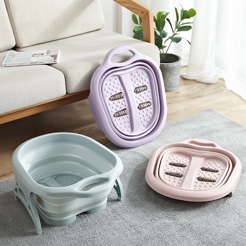 Foldable Footbath Massage Bucket Soaking Bucket Folding Basin Spa Foot Bath Bucket Household Sauna Bathtub Pedicure Bath Bathtub