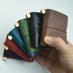 1pc Vintage Carving Cover Notebook with Replaceable Blank Pages Pocket Size Diary Sketchbook Journal Travel Notepad