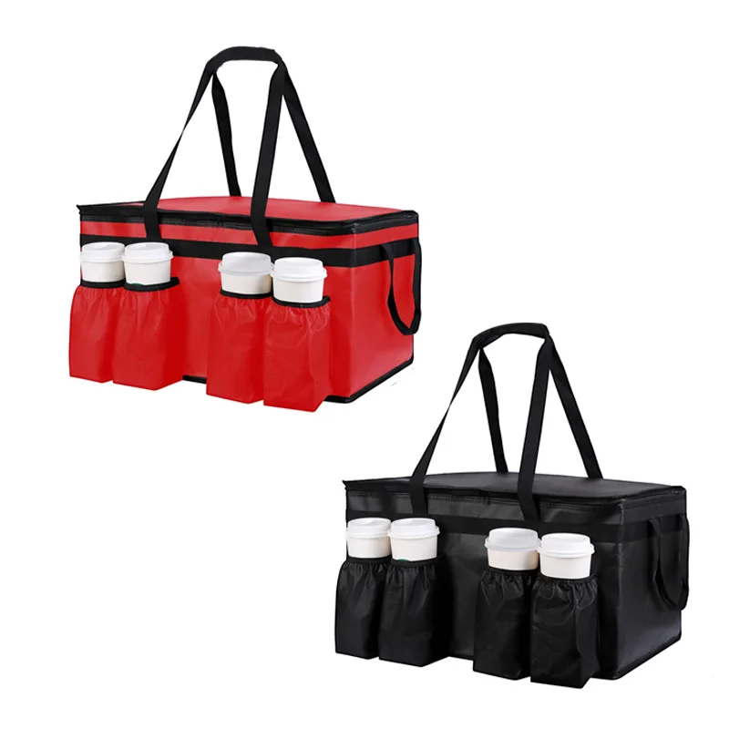 1pcs New Portable Large-capacity Non-woven Insulation Bag Outdoor Picnic Insulation Bag with Milk Tea Cup Insulation Bag