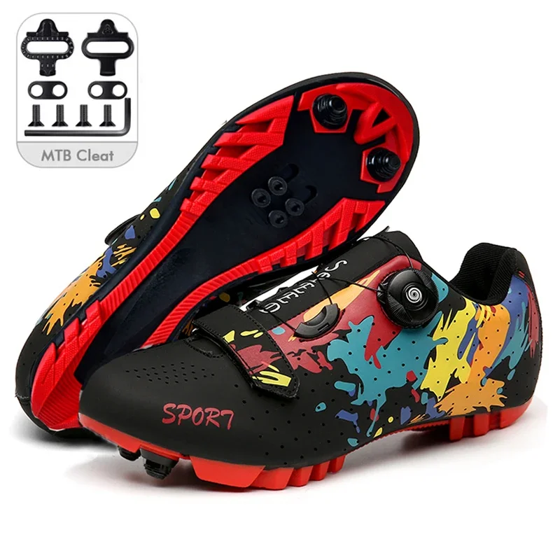 

2023 MTB Cycling Shoes Men Mountain Footwear Racing Road Bicycle Flat Clit Sneaker Cleat Women Dirt Speed Route Bike Biking Spd