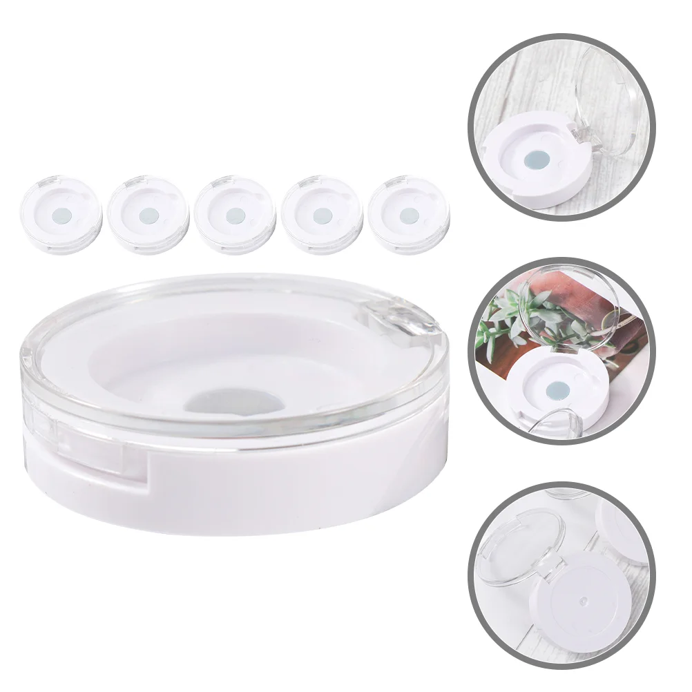 

6 Pcs Travel Eyeshadow Container Holder Makeup Palette Compact Boxes with Lid Case Plastic Empty Cosmetics Cases