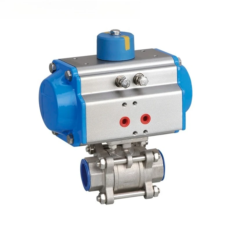2 Inch Size Pneumatic Actuated Stainless Steel Material Ball Valve