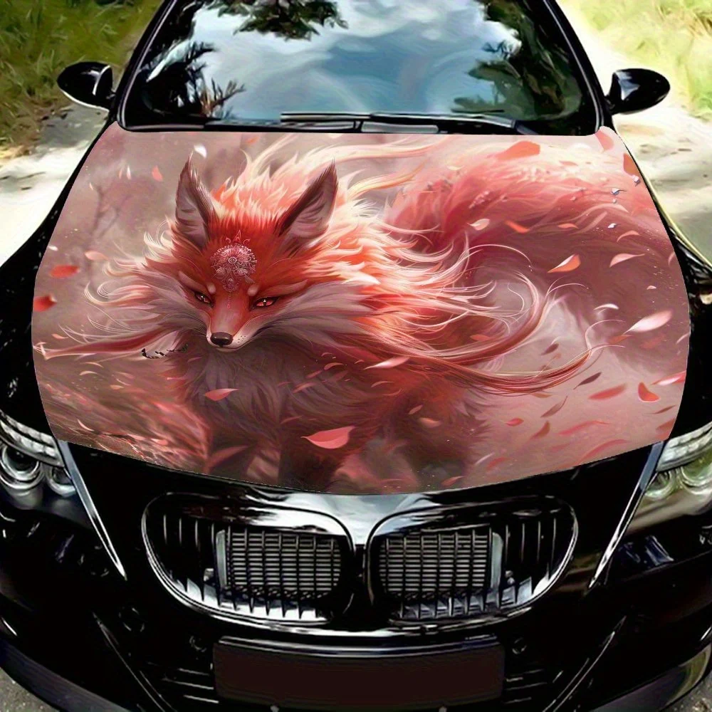 

The Beautiful Magical Red Fox Car Hood Sticker - Premium Vinyl Sticker For Automotive Exterior Customization, Durable PVC Vinyl