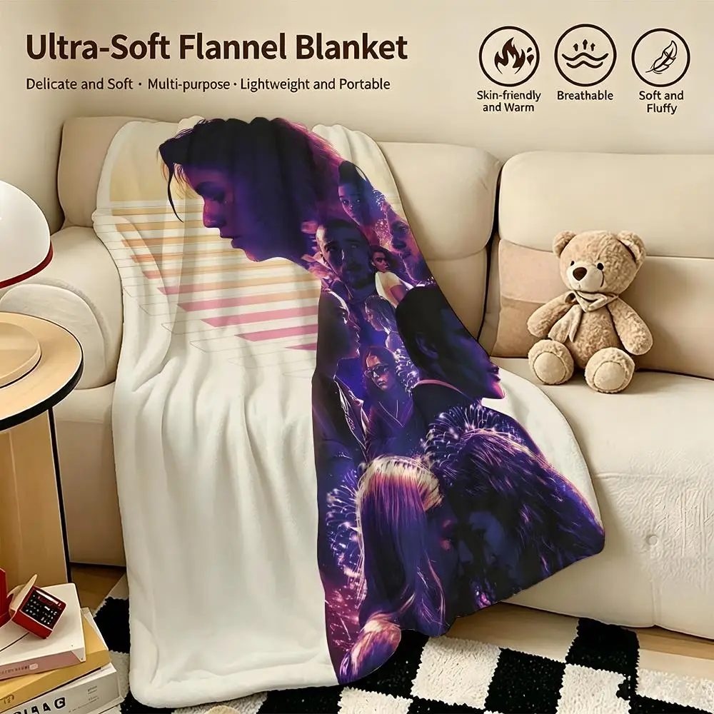 drama E-Euphoria-a Throw Warm Soft Flannel Blanket, Multi-use for Sofa Bed Camping Travel Nap