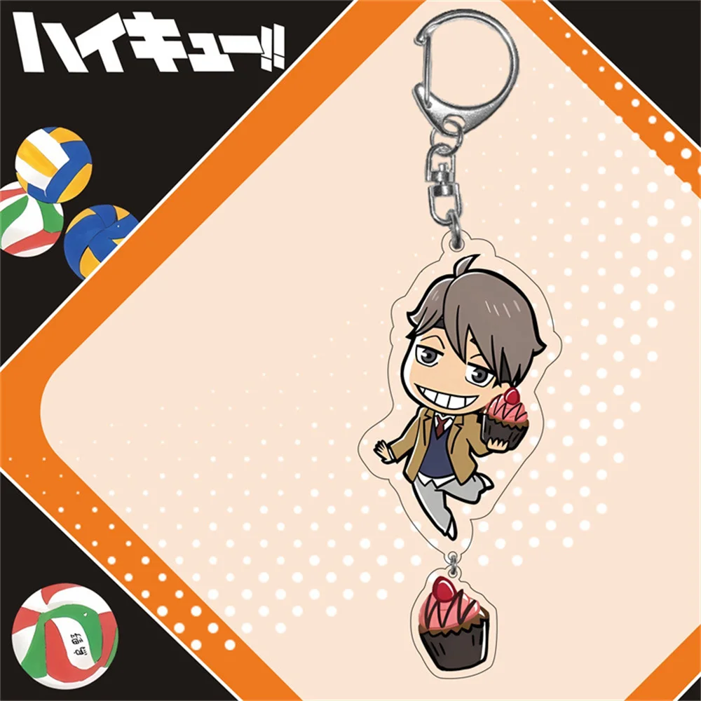 personalized anime Volleyball keychain Mini PVC Sport Car haikyuu KeyChain volleyball Ball Key Holder Ring For Players Men Women