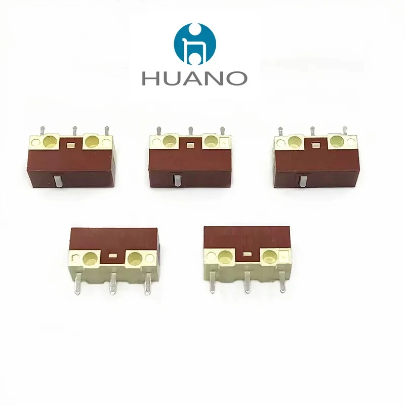 1Pcs/5Pcs/lot New Original HUANO Silent Micro Switch 20 Millions Click Lifetime Computer Mouse Mute Micro Switches 3Pins