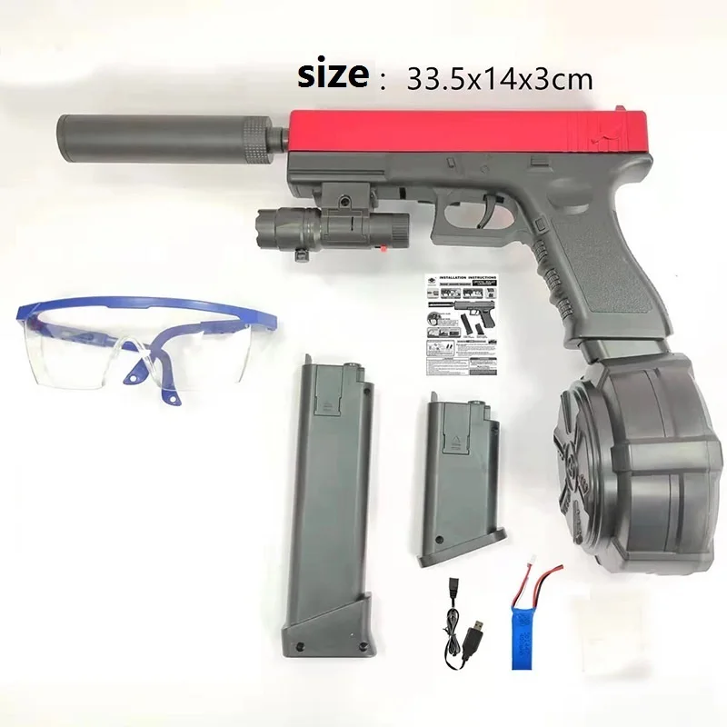 Pistola de tiro automático airsoft arma de brinquedo hidrogel elétrica paintball para adultos meninos ao ar livre cs tiro gamehoot
