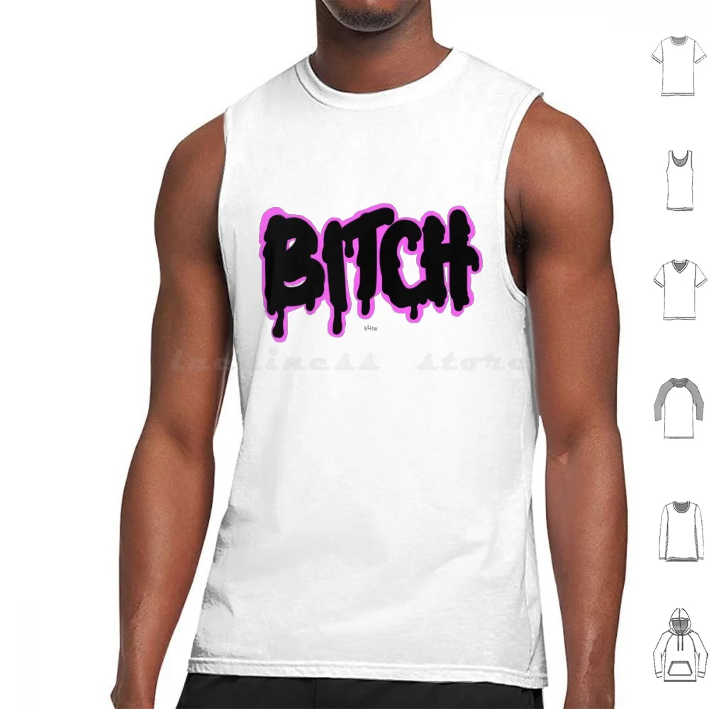 Tank Tops Vest Sleeveless Grunge Cool Tumblr Funny Humour Humor Color Colours Purple Dripping Drip Graffiti Street Grafiti