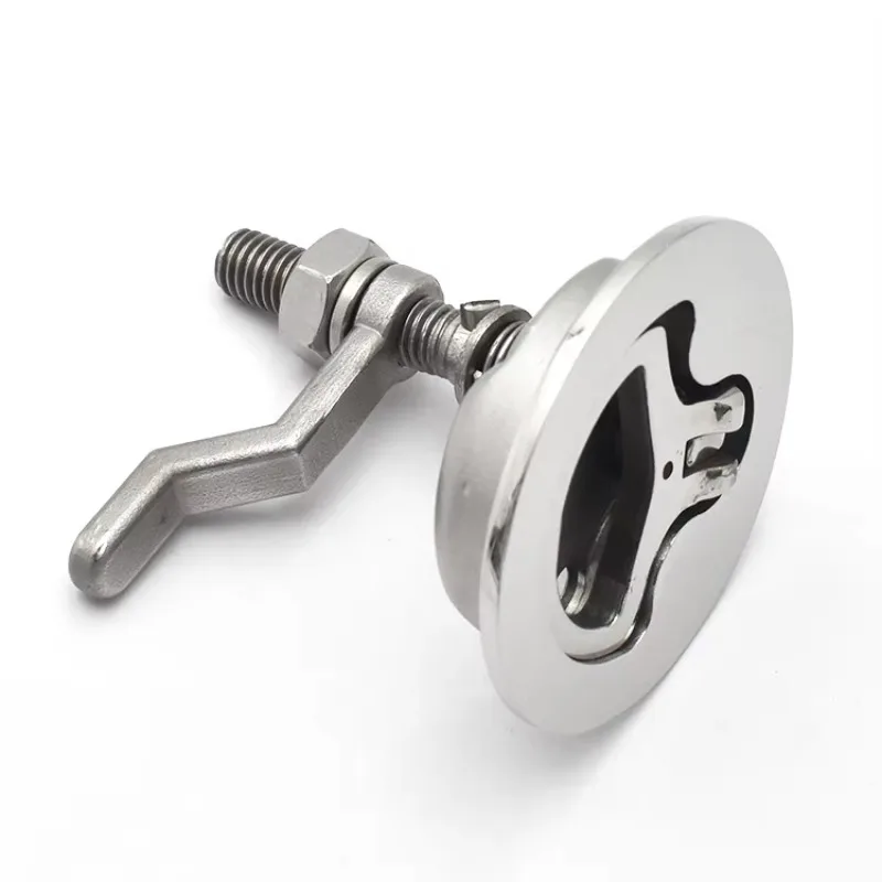 STTL AISI316 Precision Casting Parts Boat Hatch Lock Turning Lock Lift Handle Durability Embedded Installation