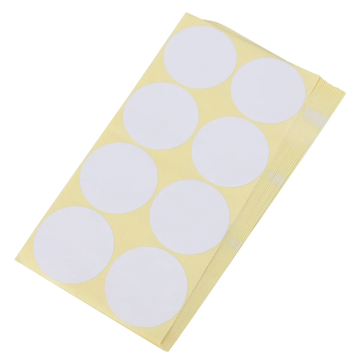 15 Sheets Round Self Adhesive Sticky Label Blank Paper Stickers for Office School Container Bottle Organization