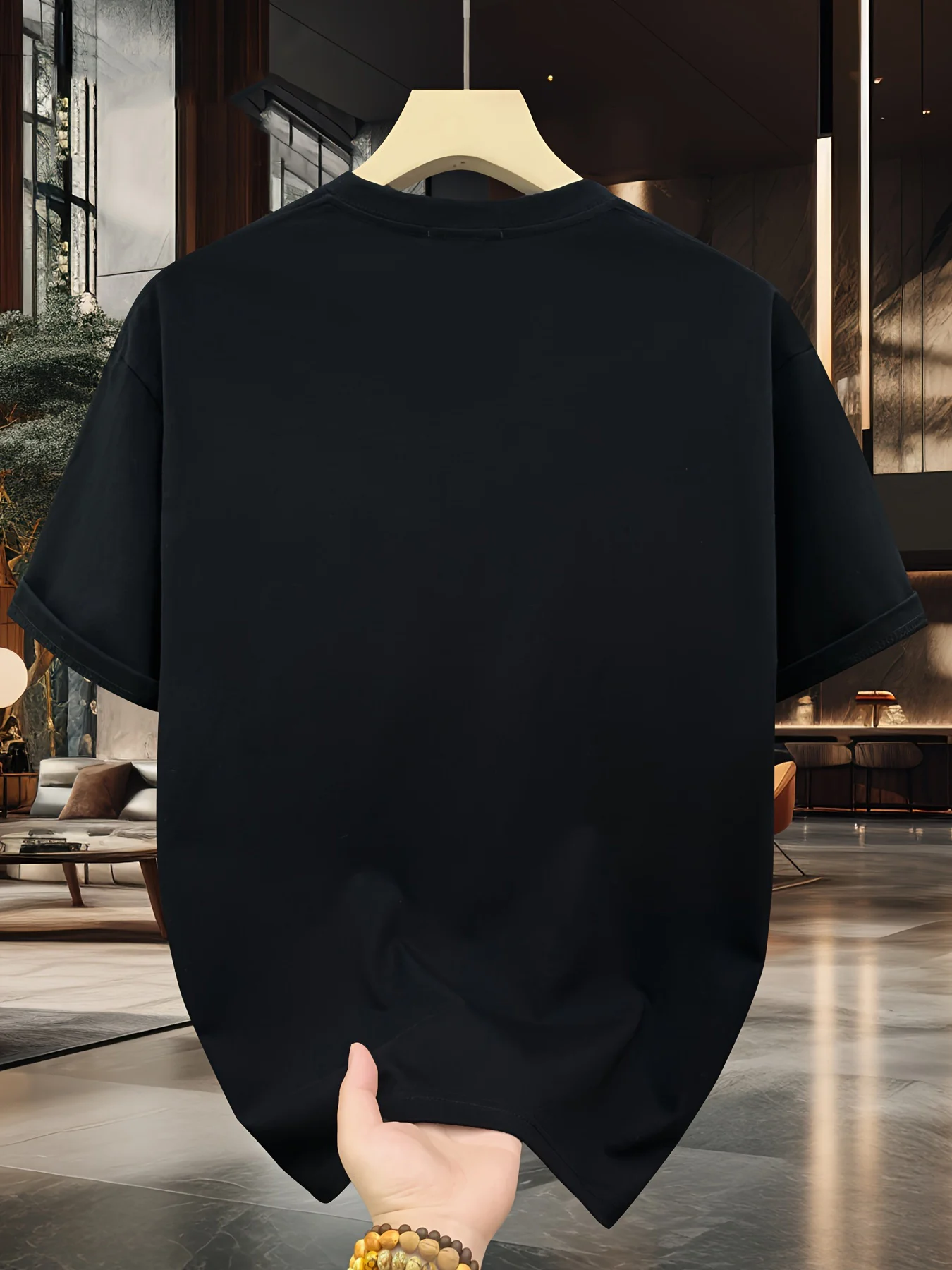 Men's 100% pure cotton summer loose size cartoon pattern printed casual and comfortable round neck short sleeved T-shirt top image 6