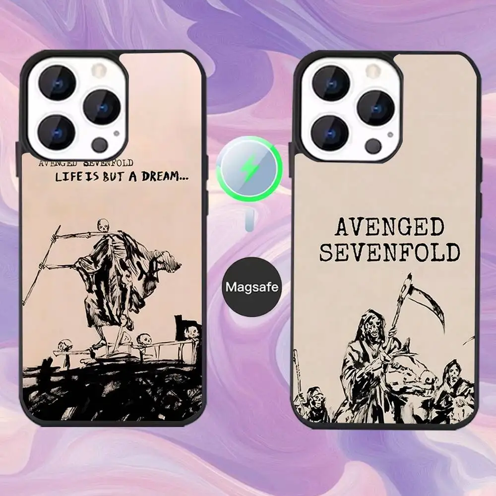 

A-Avenged S-Sevenfold Rock Phone Case For iPhone 16,15,14,13,12,11,Pro,Max,Plus,Mini,Magsafe,Magnetic Wireless Charging Case