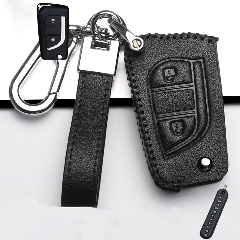 For Toyota Yaris Prius Camry Corolla Avensis Verso Prado REIZ Crown RAV4 Land Cruiser C-HR CHR Aygo Scion TC IM Car Key Cover