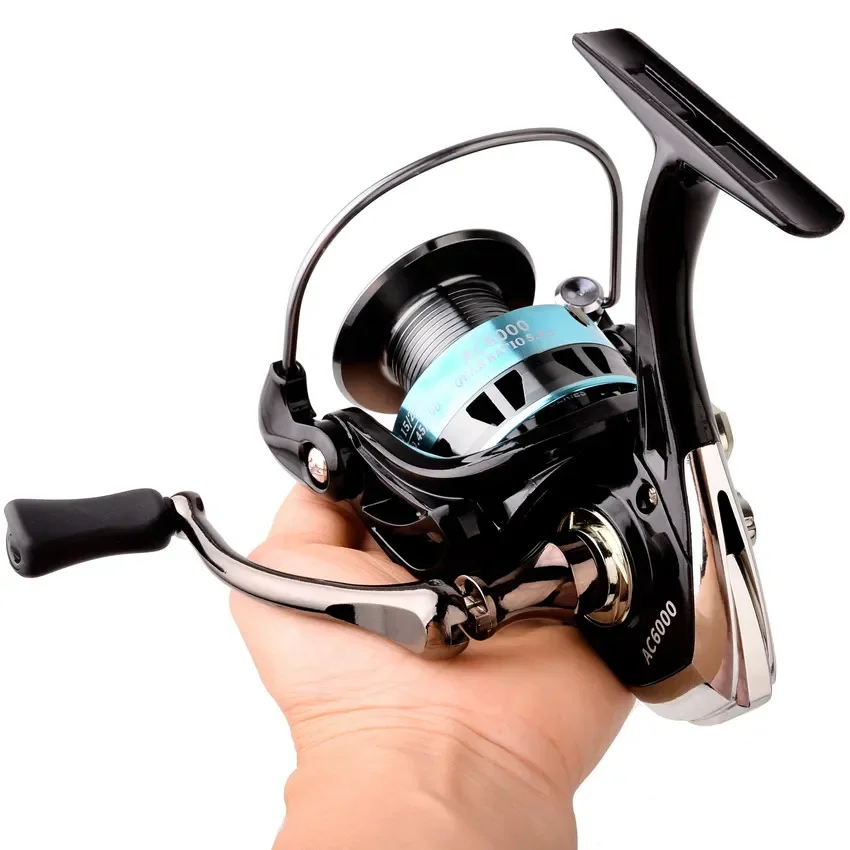 Fishing Spinning Reel Metal Spool 5.2:1 13BB Ball Bearings Carp Fishing Reel 1000-6000 Metal Line Cup Pesca Reels Sea Tackle