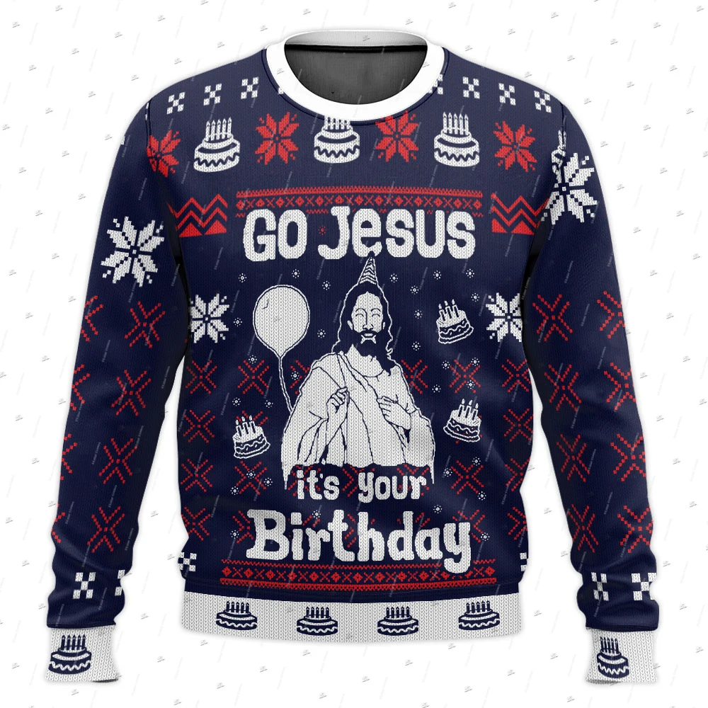 Christmas Ugly Sweater Cosplay Santa Claus Pet Anime Cartoon Skull Vintage 3DPrint Harajuku Winter Pullover Funny Long Sleeves R