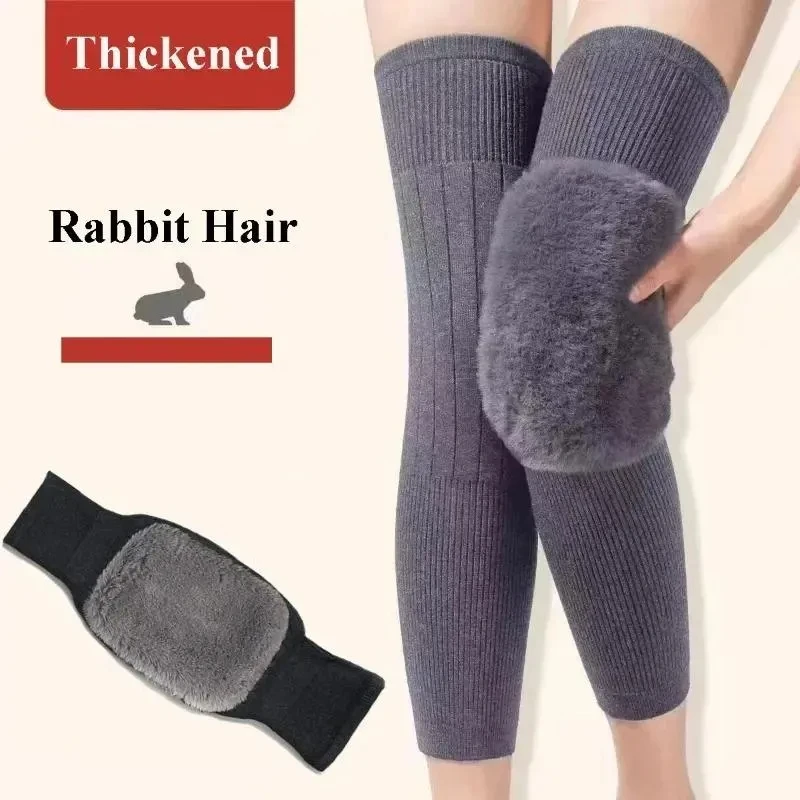 

Winter Thick Velvet Knee Warmers Unisex Anti Slip Knee Pads For Cold Legs Elderly Joint Protection Keep Warm Non Slip Soft
