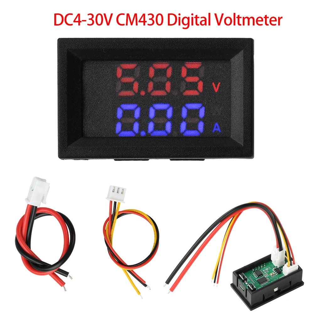 CM430 DC 4-30V 10A LED Digital-Voltmeter Amperemeter 0,28 Zoll …