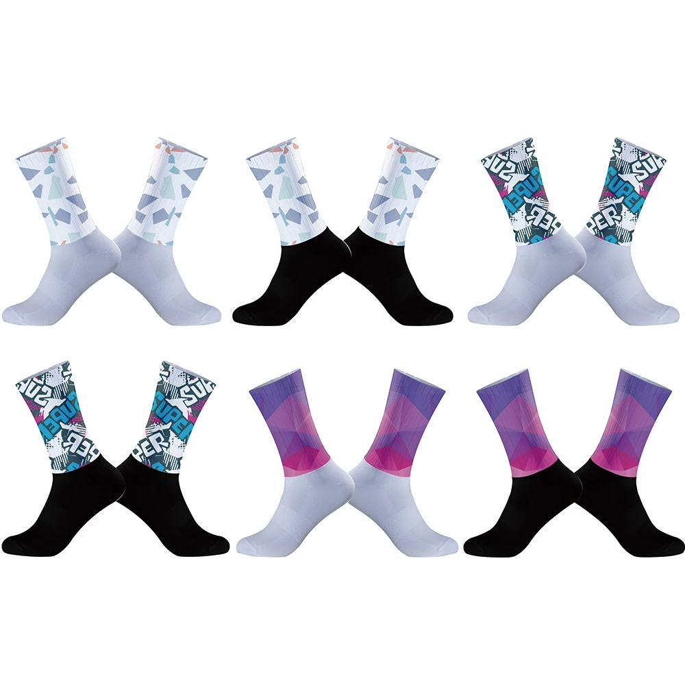 Chaussettes de cyclisme respirantes pour hommes et femmes, sports de plein air, course, cyclisme sur route, marque professionnelle, nouveau, 2024