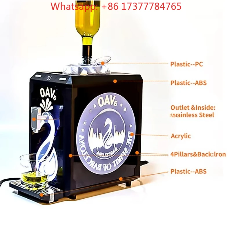 Dispensador Eléctrico de Vino Frío, Enfriador de Botellas de Última Generación, Máquina Enfriadora de Bebidas para una Sola Botella de Champán, Cerveza, Cava y Licores