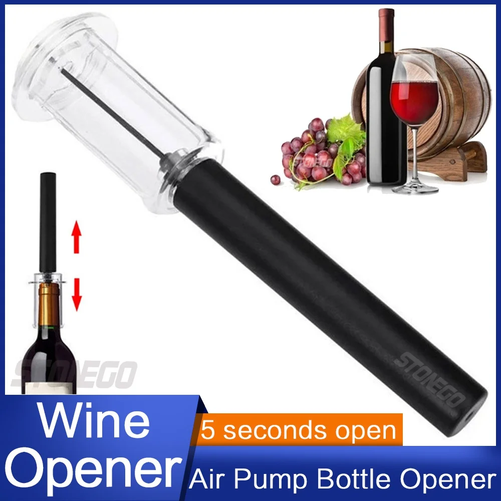 Air Pressure Corkscrew Needle-type Wine Bottle Opening Tools Bottle Opener for Cork Remover Easy Air Pump Pressure Home Kitchen