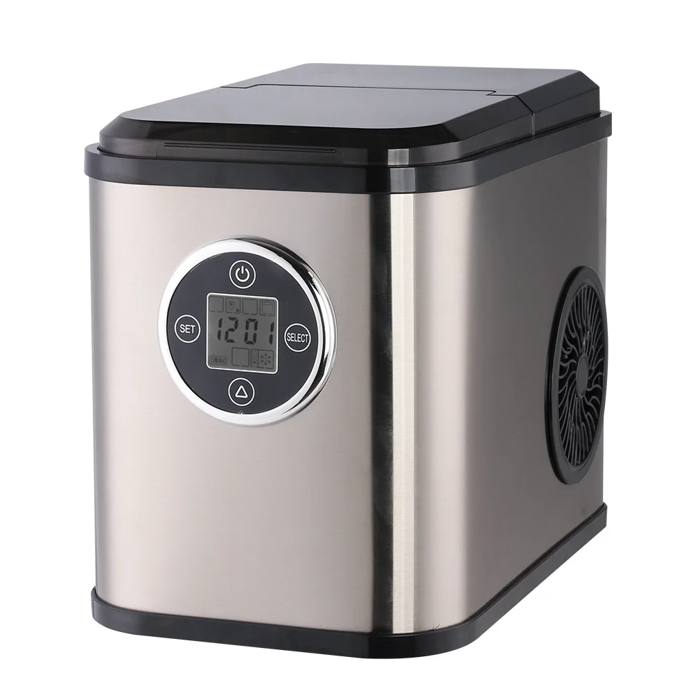 Ice Maker 1.8L Bubble Tea Shop Bar Commercial Stainless Steel Ice Maker