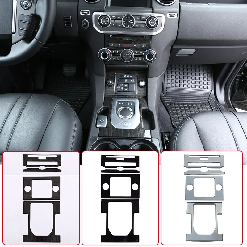 For Land Rover Discovery 4 LR4 2010-2016 Car Styling ABS Gloss Black Center Console Gear Shift Frame Cover Trim Accessories