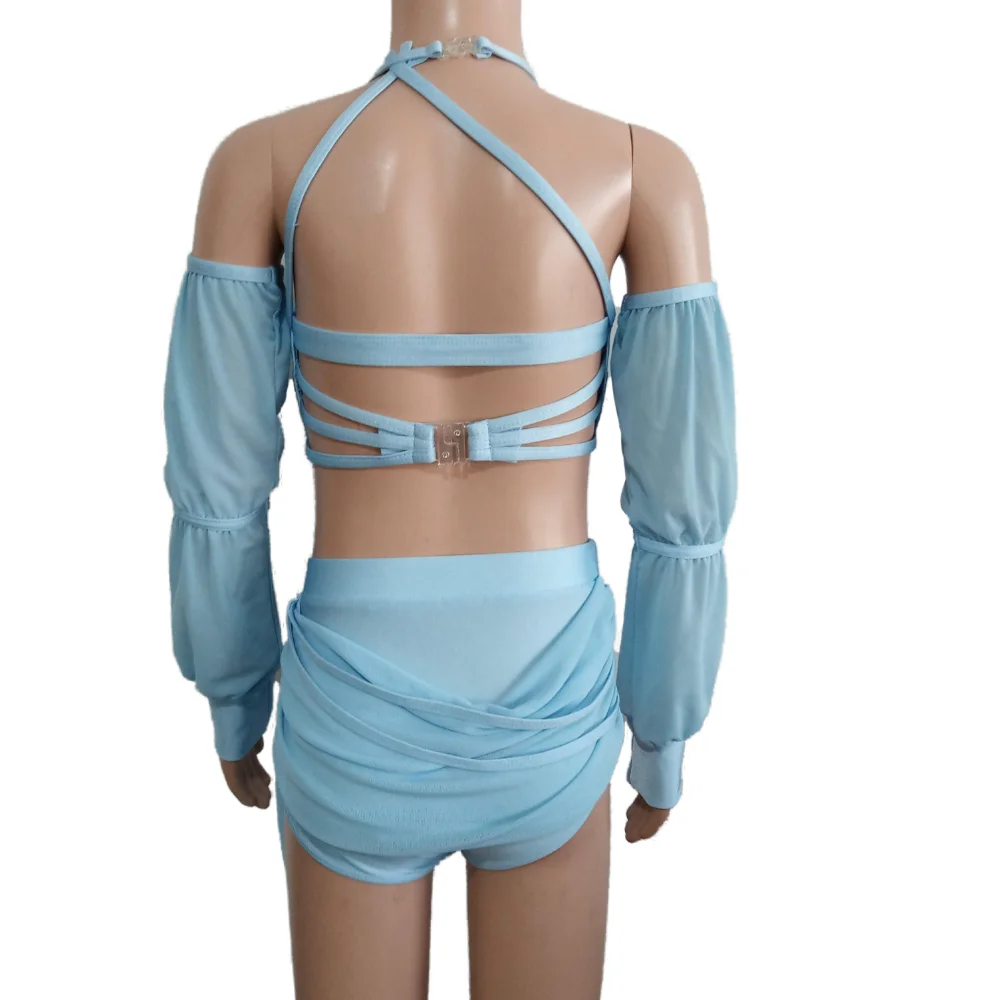 

Kids Girls Retail and wholesale nylon mesh modern dance ballet body suit training suit dance school group performance