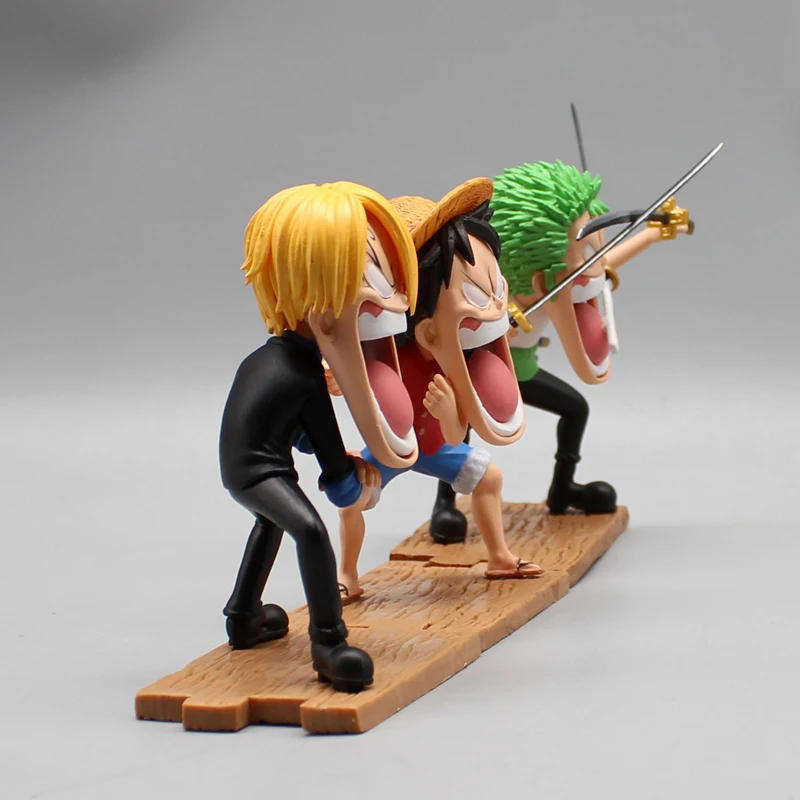 One Piece Action Figure Anime Rufy Zoro Sanji Figuras Giocattoli Manga Figurine GK Collezione di statue Modello Ornamenti Regalo per i bambini