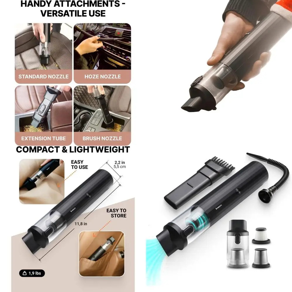 

Компактный автоматический пылесос - прочный черный