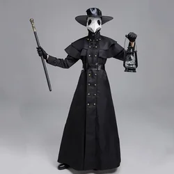 Halloween Middeleeuwse Pest Dokter Kostuum Steampunk Middelbare Leeftijden Oorlogszuster Vogel Snavel Playsuit Carnaval